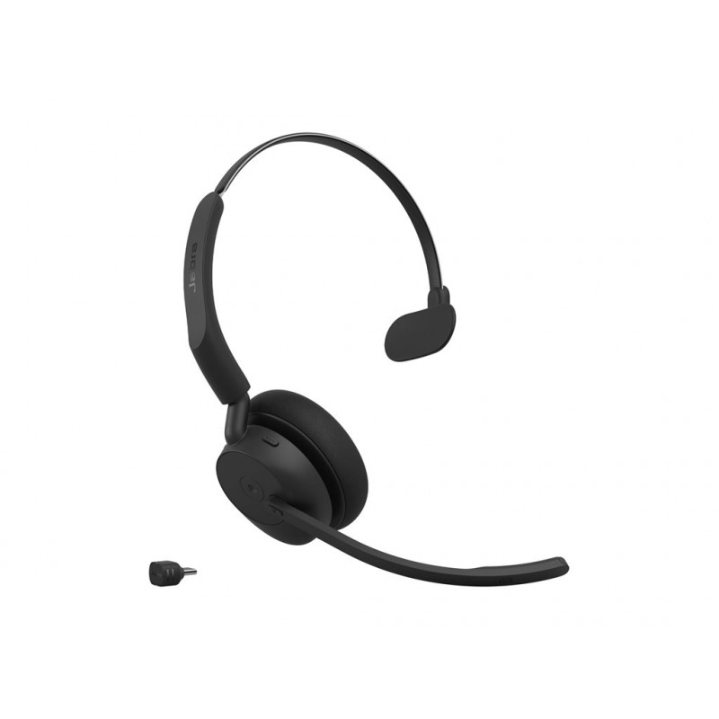 Jabra Evolve3 45 MS Mono Headset mit Link 390c, On-Ear, Bluetooth, schwarz