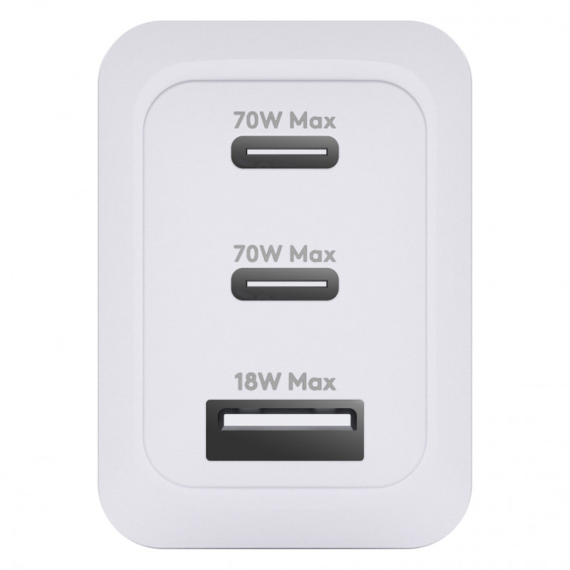 dbramante1928 CI70CCWH4436 Netzteil, 70 Watt, 2x USB-C + 1x USB-A, EU-Stecker, weiß