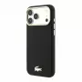Lacoste PU-Leder Champs Elysees MagSafe-Hülle für iPhone 18 Pro Max / 17 Pro Max, goldenes Logo, Schwarz-Gold