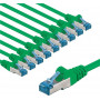 Goobay CAT 6A S/FTP-Patchkabel (PiMF), 3 m, grün, Kupferleiter (CU) (10 Stk.)