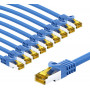 Goobay RJ45-Patchkabel CAT 6A S/FTP (PiMF), 500 MHz, mit CAT 7 Rohkabel, 5 m, blau (10 Stk.)