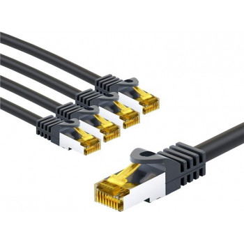 Goobay RJ45-Patchkabel CAT 6A S/FTP (PiMF), 500 MHz, mit CAT 7 Rohkabel, 2 m, schwarz