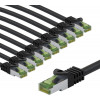 Goobay 69766 CAT 8.1 Patchkabel, S/FTP (PiMF), GHMT-zertifiziert, 3 m, grau (10 Stück)