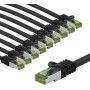 Goobay 69766 CAT 8.1 Patchkabel, S/FTP (PiMF), GHMT-zertifiziert, 3 m, grau (10 Stück)