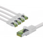 Goobay 69780 CAT-8.1-Patchkabel, GHMT-zertifiziert, S/FTP (PiMF), 5 m, weiß (5 Stk.)