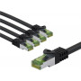 Goobay 69792 CAT 8.1 Patchkabel, S/FTP (PiMF), GHMT-zertifiziert, 3 m, schwarz (5 Stück)