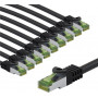 Goobay 69796 CAT 8.1 Patchkabel, S/FTP (PiMF), GHMT-zertifiziert, 1 m, schwarz (10 Stück)