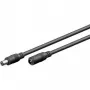 Goobay 71399 DC-Verlängerungskabel, 3 m, schwarz, mit DC-Steckern 5,5 x 2,1 mm