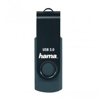 Hama Rotate USB-Flash-Laufwerk, 256 GB, USB 3.0, petrolblau
