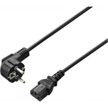 Renkforce Strom-Anschlusskabel, Schutzkontakt-Winkelstecker auf Kaltgeräte-Stecker C13, 2 m, Schwarz
