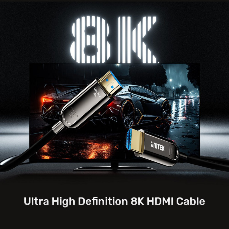Unitek C11085GY01-50M optisches HDMI-Kabel, 50 m, 8K @ 60 Hz