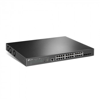 TP-Link JetStream TL-SG3428XPP-M2 verwalteter L2+-Netzwerk-Switch, 2,5G Ethernet, PoE, 1U, schwarz
