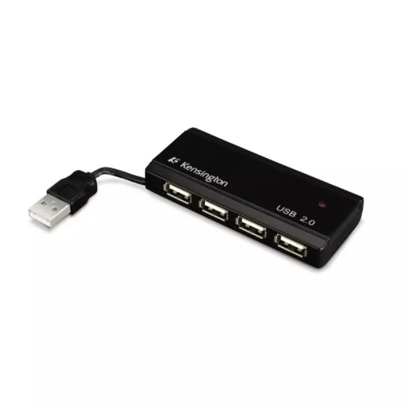 Kensington PocketHUB Mini USB-2.0-Hub, 4 Anschlüsse (33399EU)