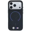 BMW M Kevlar Blue Print Ring MetalLogo MagSafe Smartphone-Hülle für iPhone 18 Pro Max / 17 Pro Max, schwarz