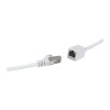 LogiLink CQX061S Cat.6A Premium Patchkabelverlängerung, 3 m, weiß