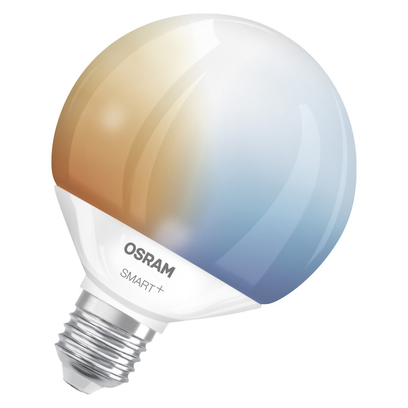Osram Smart+ Matter Globe 95 100 827 865 TW Smart-Lampe, E27, 14 W, einstellbares Weiß, WLAN