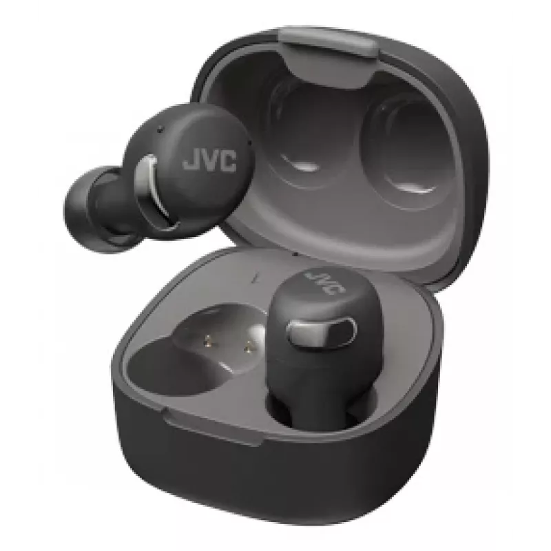 JVC HA-A30T2 True-Wireless-Kopfhörer mit Geräuschunterdrückung, Multipoint, anthrazit