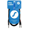 SSQ JSJM1 SS-1452 Audiokabel, Stereo-Klinke auf 2x Mono-Klinke, 1 m, schwarz