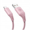 Tellur Silikon USB-auf-Lightning-Kabel, 3 A, 1 m, Rosa