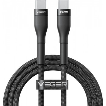 Veger CC03 USB-C-auf-USB-C-Kabel, PD 48 V 5 A 240 W, 1,5 m, schwarz