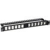 TRENDnet TC-KP24SA 24-Port-Patchpanel für Keystones, gewinkelt, 1U