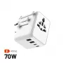 FIXED Voyager70W Reiseadapter, weiß