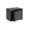 Alantec SW-9U-600-450-01-CA Wandschrank 19 Zoll, 9U, 600x450, Glastür, schwarz