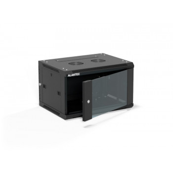 Alantec SW-6U-600-450-01-CF Wand-Serverschrank 19 Zoll 6U, 600x450, schwarz, zur Selbstmontage (Flat Pack)