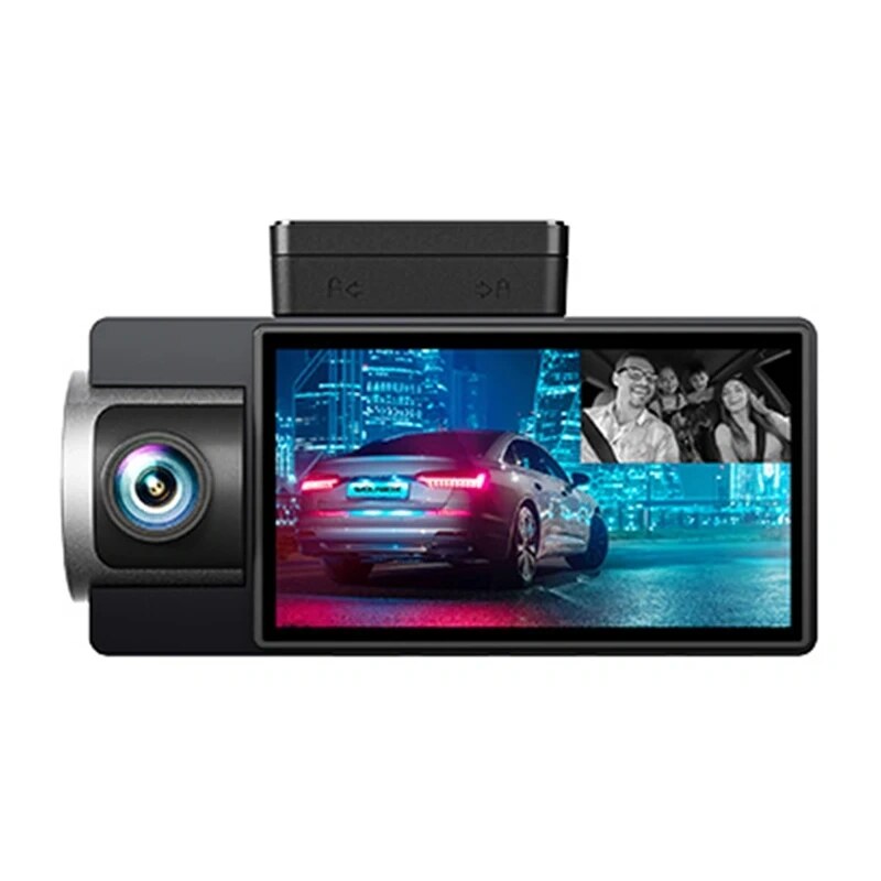 WOLFBOX i17 Dashcam, 4K vorn + 2,5K hinten + 1080p Innenkamera, WLAN, 64 GB