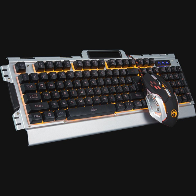 Marvo CM303 CZ Set aus Tastatur, Headset und Maus, silber