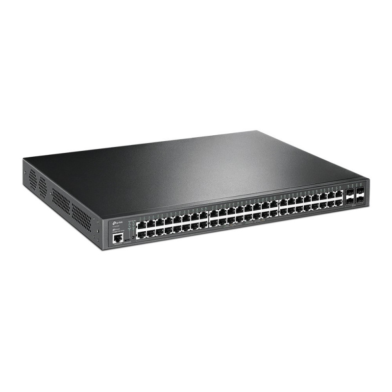 TP-Link JetStream TL-SG3452P Managed L2/L3 Gigabit-Ethernet-PoE-Netzwerk-Switch, 1U, Schwarz