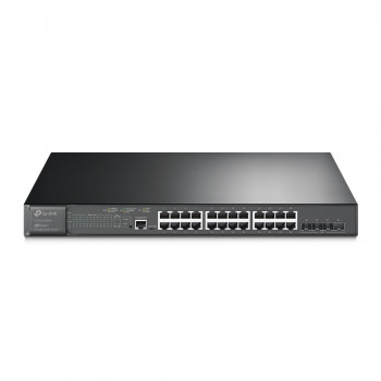 TP-Link JetStream TL-SG3428XMP Managed L2+ Gigabit-Ethernet-PoE-Netzwerk-Switch, 1U, Schwarz