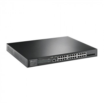 TP-Link JetStream TL-SG3428XMP Managed L2+ Gigabit-Ethernet-PoE-Netzwerk-Switch, 1U, Schwarz