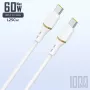 Dudao 1 m 60 W Datenkabel aus Liquid-Silikon USB-C auf USB-C, weiß