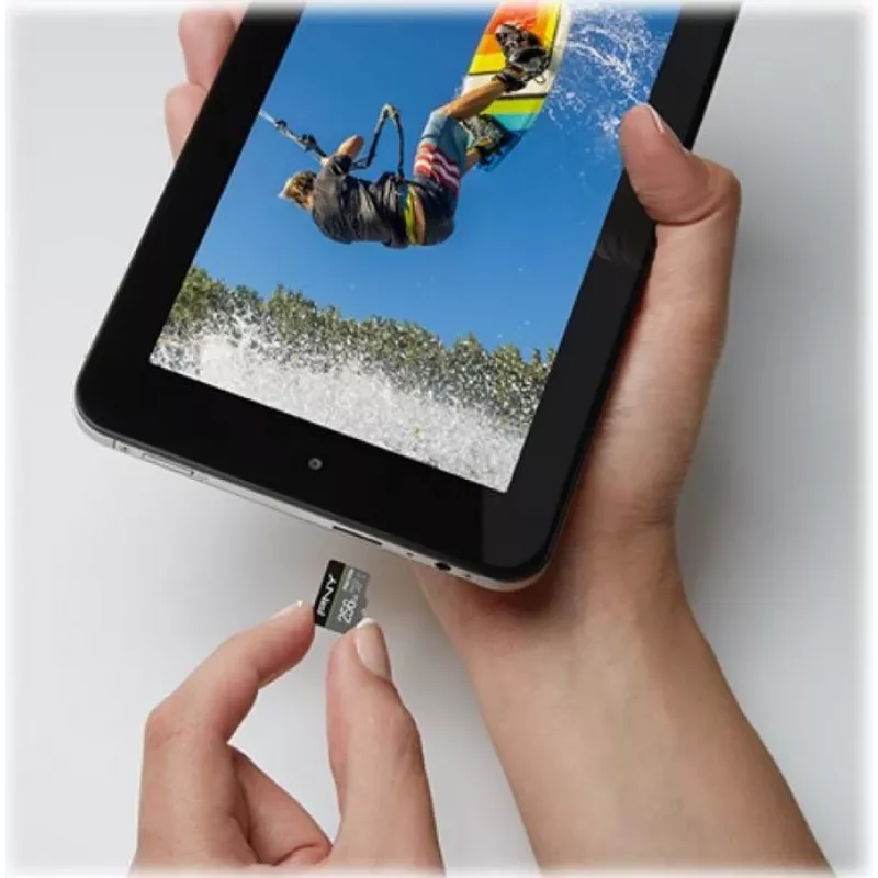 PNY PRO Elite P-SDU256V31100PRO-GE microSDXC-Speicherkarte, 256 GB, UHS-I U3, A1, V30, mit SD-Adapter
