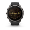 Garmin Fenix 9 Pro 010-04337-16 Smartwatch, 51 mm, Carbon Gray DLC Titan, Armband aus schwarzem/Pebble-Grey-Silikon