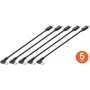 Manhattan kurzes USB-C-Ladekabel, 60 W, 20 cm, Stecker auf Stecker, 1 x gewinkelt/1 x gerade (5 Stück), schwarz