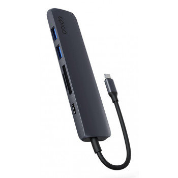 Epico 6in1 Alu Hub 8K USB-C Hub, himmelblau