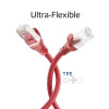 ACT FC2552 ultraflexibles CAT6A S/FTP Patchkabel, 0,25 m, TPE, RJ45, Snagless, rot