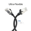 ACT FC2951 S/FTP CAT6A Patchkabel ultraflexibel, 1,5 m, TPE, mit Schutztüllen gegen Verhaken, schwarz