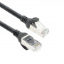 ACT FC2952 S/FTP CAT6A Patchkabel ultraflexibel, 0,25 m, TPE, mit Schutztüllen gegen Verhaken, schwarz