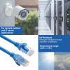 ACT FC1607 ultraflexibles CAT6A U/UTP Patchkabel mit RJ45-Steckern, 7 m, TPE, mit Rastnasenschutz, blau