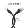 ACT FC1903 U/UTP CAT6A TPE ultraflexibles Patchkabel mit RJ45-Steckern, 3 m, schwarz