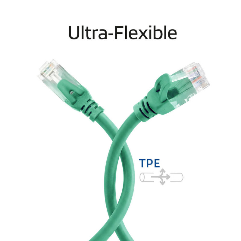 ACT FC1703 U/UTP CAT6A Patchkabel, TPE, ultraflexibel, RJ45, 3 m, grün