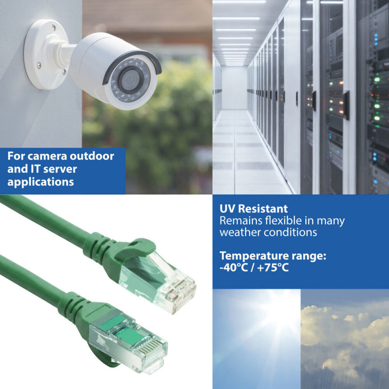 ACT FC1707 U/UTP CAT6A Patchkabel, TPE, ultraflexibel, RJ45, 7 m, grün