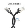 ACT FC2901 S/FTP CAT6A Patchkabel, extra flexibel, TPE, mit hakenfreien RJ45-Steckern, 1 m, schwarz