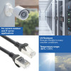 ACT FC2901 S/FTP CAT6A Patchkabel, extra flexibel, TPE, mit hakenfreien RJ45-Steckern, 1 m, schwarz