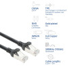 ACT FC2915 S/FTP CAT6A Patchkabel, extra flexibel, TPE, mit hakenfreien RJ45-Steckern, 15 m, schwarz