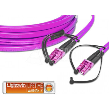 Lightwin LDP-50 LC-LC 20.0 OM4 FD Glasfaserkabel, 20 m, violett