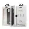 Karl Lagerfeld KLHCP13MSFMP2K Hardcase für iPhone 13 / 14 / 15, Saffiano Plaque, schwarz